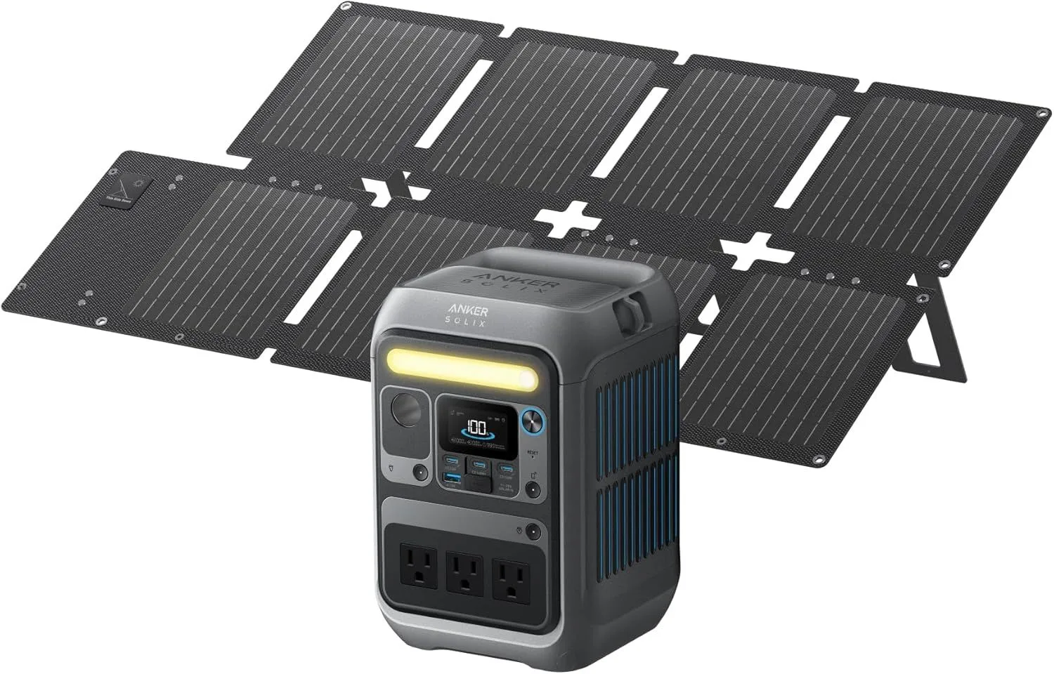 Anker SOLIX C300 Portable Power Station with 60W Solar Panel