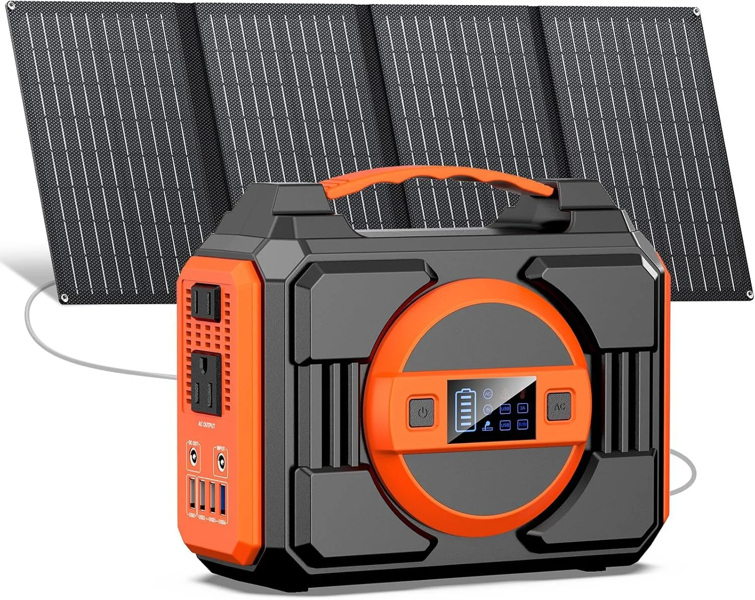 Apowking 300W Portable Solar Generator with 40W Panel