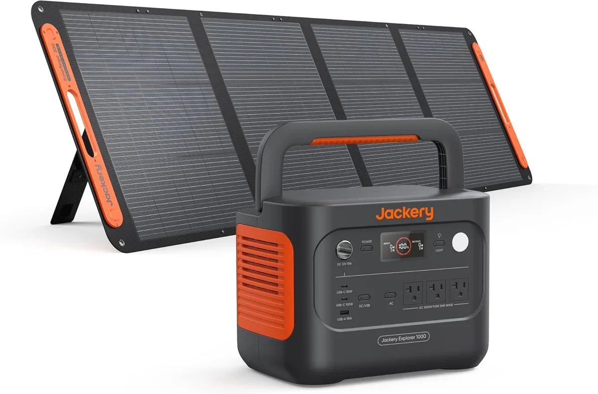 Jackery Solar Generator 1000 v2 with 200W Solar Panel